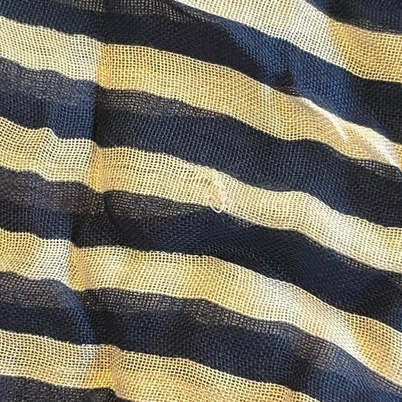 Stella and Dot Palm Springs Scarf Navy Stripe Elephant - Picture 5 of 6